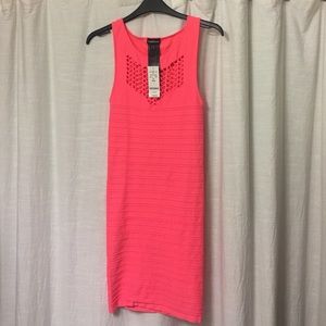 Bebe Mesh Detail Bodycon Dress Size S