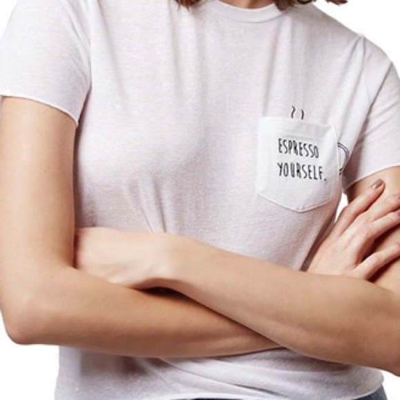 Topshop Tops - TopShop Espresso Yourself Tee