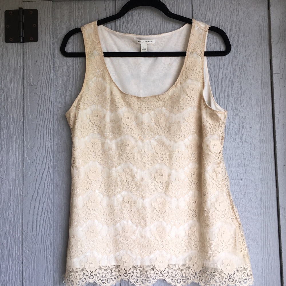 Banana Republic Lace Top Large