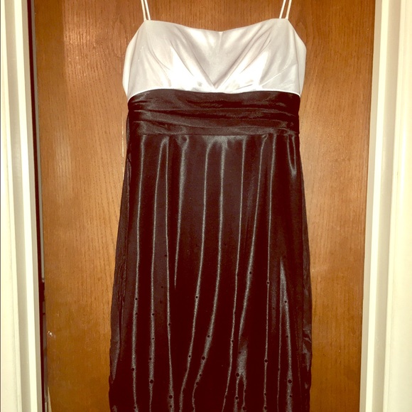 Classic black and white formal dress