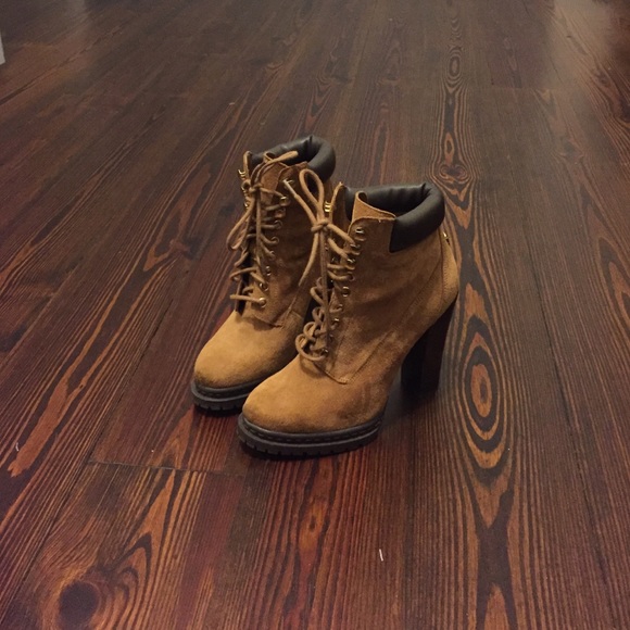 Bcbg suede heeled boots