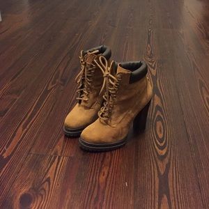 Bcbg suede heeled boots