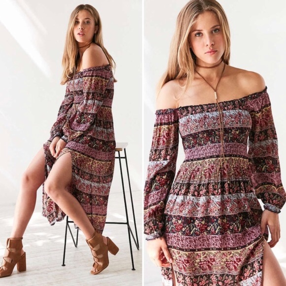 Prairie princess floral off-shoulder midi dress - Picture 2 of 8