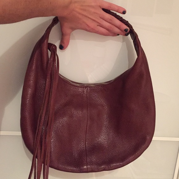 Banana Republic Brown Leather Small Hobo Bag