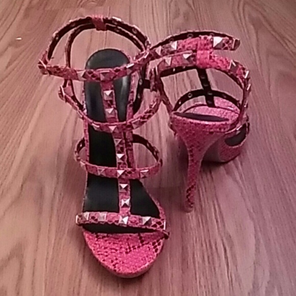 New strappy high heels