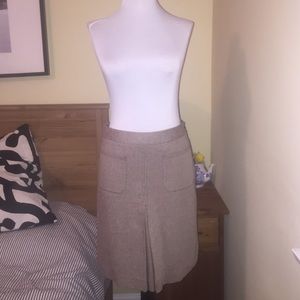 J. Crew A-Line Brown Textured Skirt