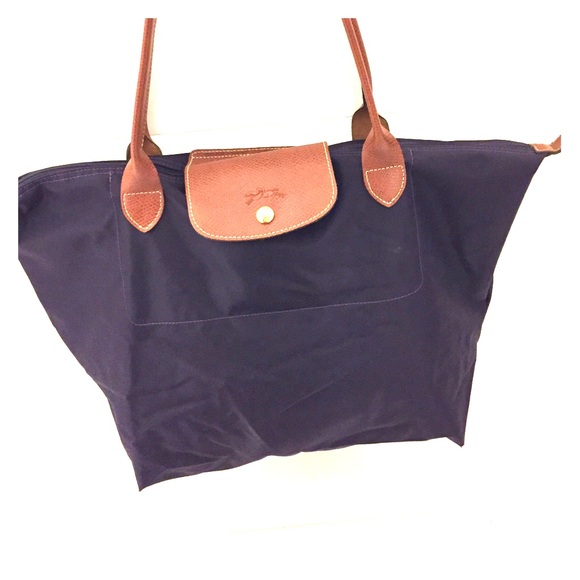 Longchamp Large Nylon Tote Bag Eggplant Purple