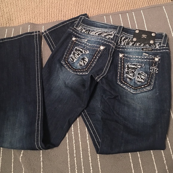 MISS ME Bootcut jeans BLING ZEBRA