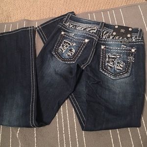 MISS ME Bootcut jeans BLING ZEBRA