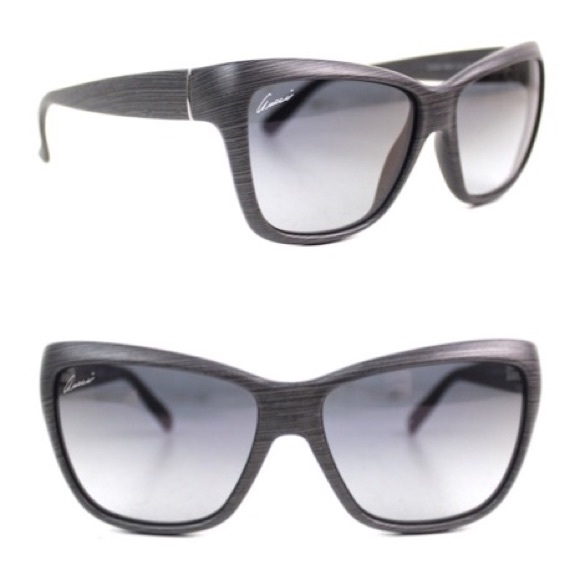 Gucci Cat Eye Grey Wood Bio Based Sunglasses New
