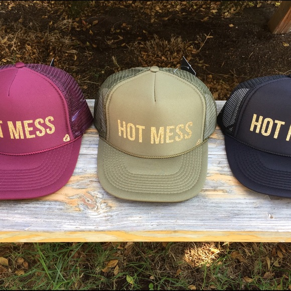Hot Mess Trucker Hat || in MAROON - Picture 2 of 4