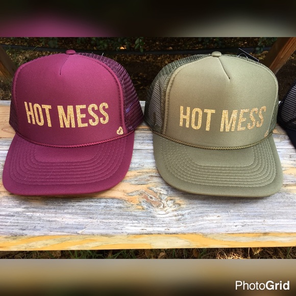 Hot Mess Trucker Hat || in MAROON - Picture 3 of 4