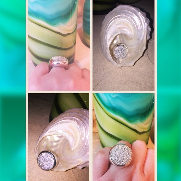 🔥FLASH SALE🔥Pave CZ/Sterling Puffed CocktailRing