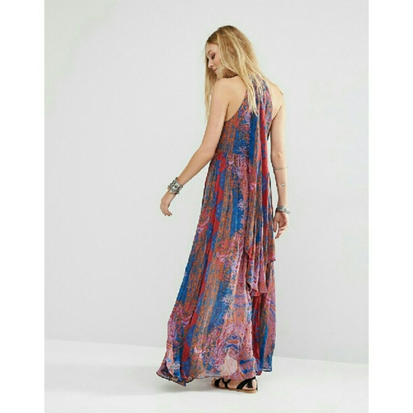 New FREE PEOPLE Unattainable Halter Maxi Dress NWT - Picture 3 of 4