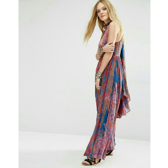New FREE PEOPLE Unattainable Halter Maxi Dress NWT - Picture 4 of 4