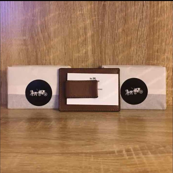 🎉NWT COACH MONEY CLIP CARD CASE IN CALF LEATHER🎉 - Picture 2 of 4