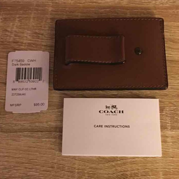 🎉NWT COACH MONEY CLIP CARD CASE IN CALF LEATHER🎉 - Picture 4 of 4