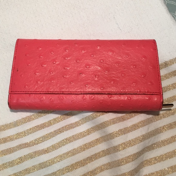 Kate Spade Cyndy Ostrich Embossed Leather Wallet - Picture 3 of 4