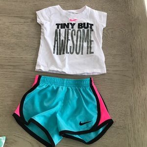 Nike tshirt with matching dri-fit shirt set