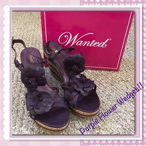 Purple Floral Sandals. Size 11.