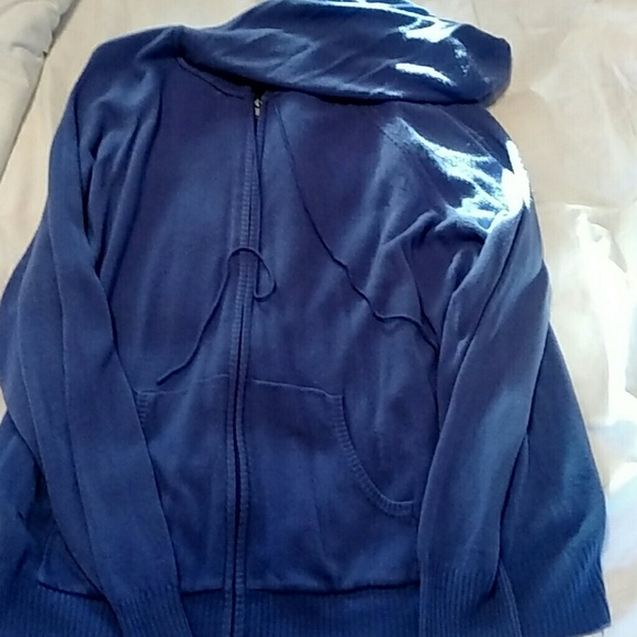 Zip up periwinkle sweater