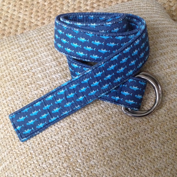 Men's Vineyard Vines fish D-Ring belt