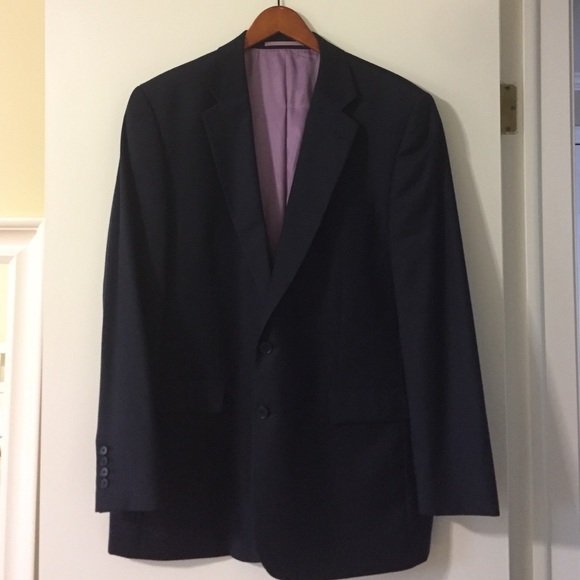 Charles Tyrwhitt Men's navy wool suit jacket
