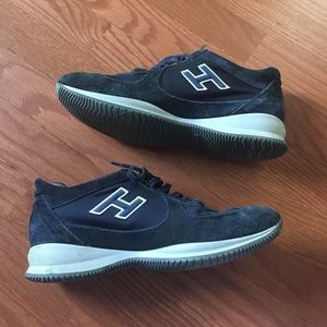 HOGAN men's navy suede sneakers