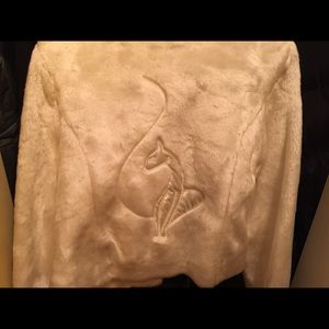Short white Baby Phat fur jacket. Size S.