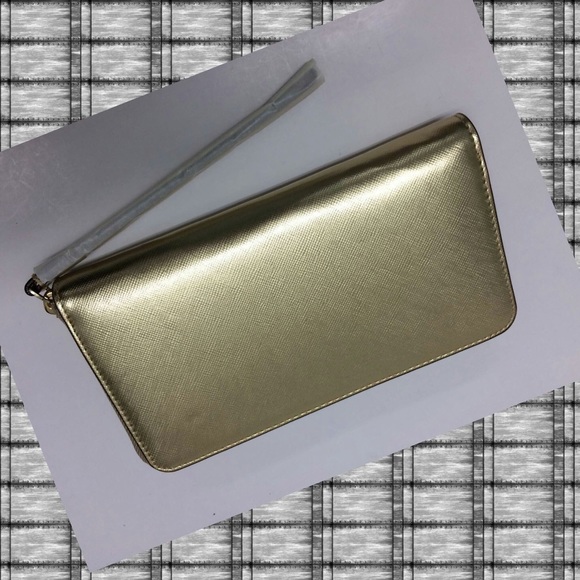 Kate Spade Gold Wristlet Wallet for Phone 7 Plus - Picture 2 of 4