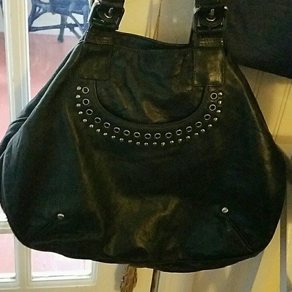 SOLD!! Dark navy leather Marc Jacobs hobo