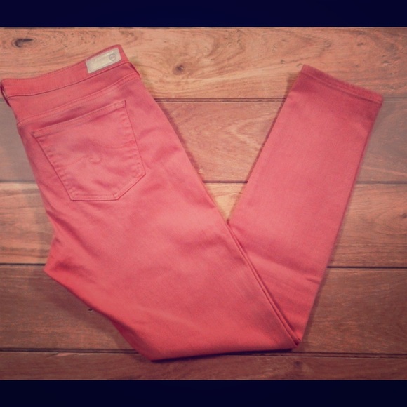 AG 29 Ankle Pink Super Skinny Legging Jeans
