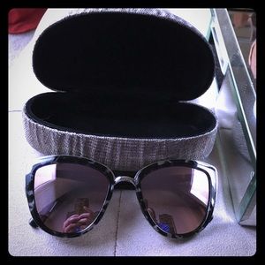Sexy Quay Black Marble Sunglasses with Pink Lenses