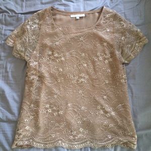 LOFT lined lace blouse- cute!