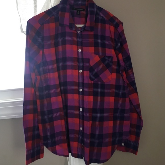 Purple pink and red flannel