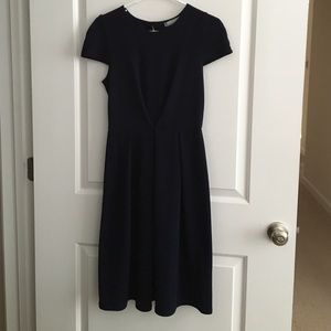 Asos midi navy dress