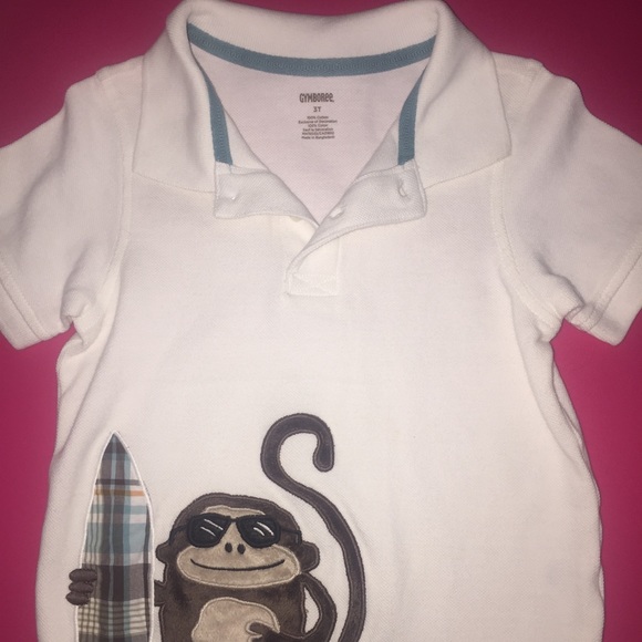 Gymboree polo monkey shirt