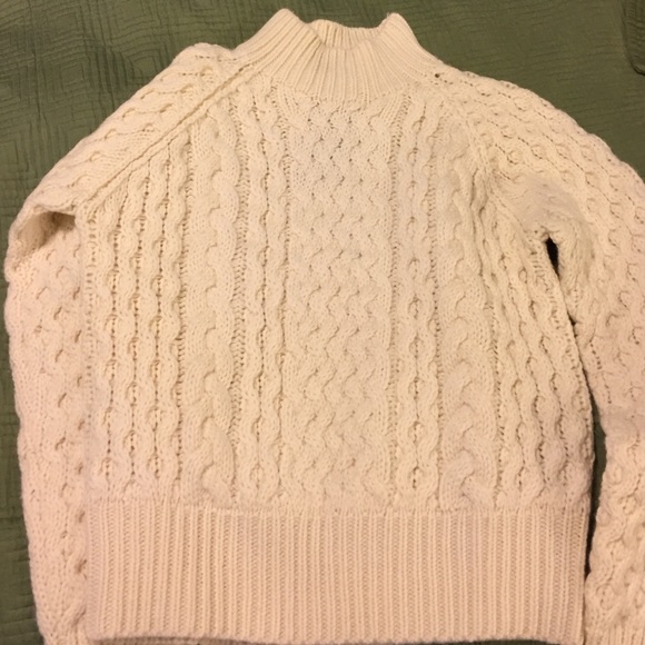 Cozy wool cabled mock turtleneck sweater | NWT!
