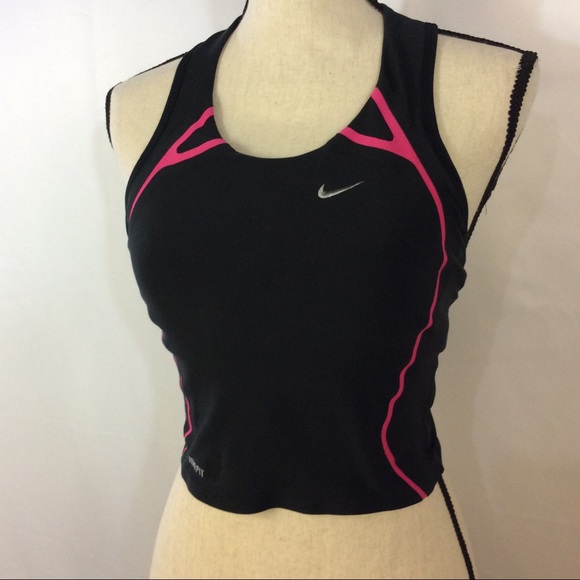 Nike Tops - NIKE Fit Dry Mesh Racer Back Sports Bra Tank Top S