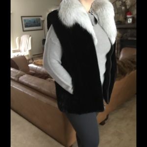 Black Beaver with Silver Fox Collar