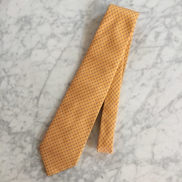100% silk orange tie