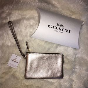 Gold Coach Wristlet