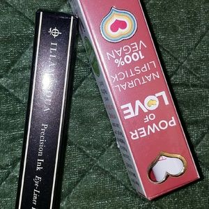 Pacifica natural lipstick & Illamasqua eyeliner