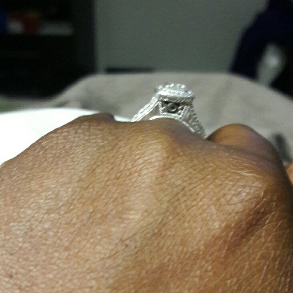 2 carat princess cut wedding set