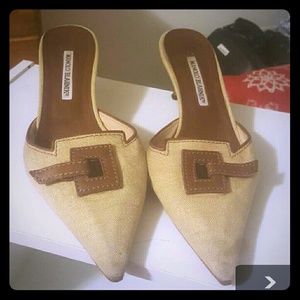 Authentic Manolo Blahnik Mules 8 1/2