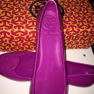Tory Burch Magenta Jelly Reva Flats