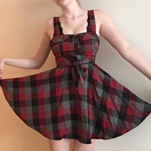 Red plaid vintage princess dress!