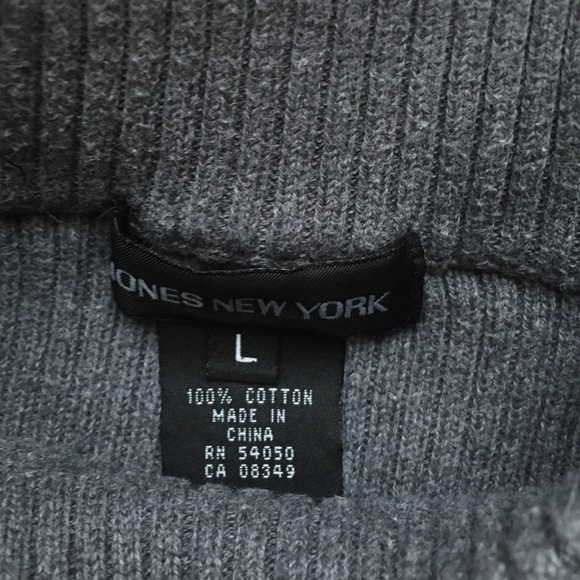 Jones New York Cotton Grey sweater sleeve pocket - Picture 3 of 3