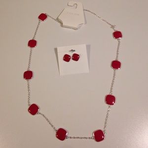 Matching necklace and earrings