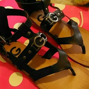 Guess leather strap sandals